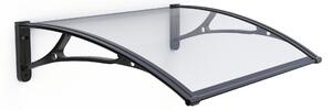 Copertină PRO 150x80 cm din aluminiu și plexiglas – Negru/Transparent