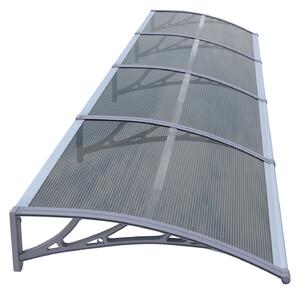 Copertină ECO 400x100 cm din policarbonat – Gri/Antracit