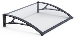 Copertină PRO 150x100 cm din aluminiu și plexiglas – Negru/Transparent