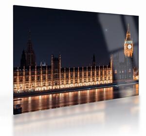 Tablou pe sticlă cu Big Ben din Londra (70x50 cm)
