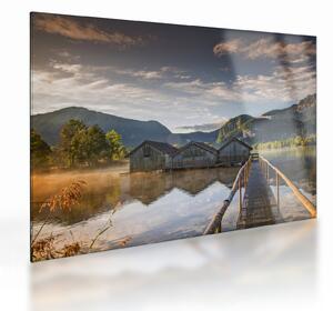 Tablou pe sticlă cu lac (70x50 cm)