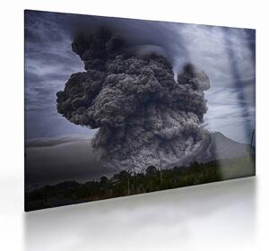 Tablou pe sticlă - Erupție vulcanică (70x50 cm)