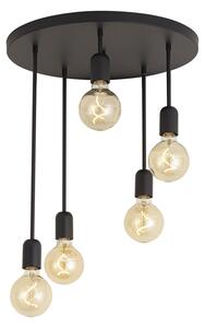 Plafoniera moderna neagra cu 5 lumini - Facil