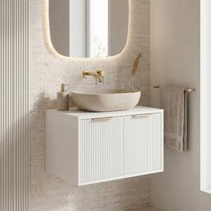 Dulap baie pentru lavoar Rea Core 60cm White