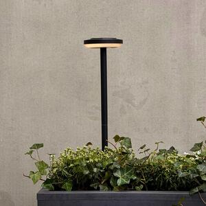 Dyberg Larsen Bornă luminoasă LED pentru alee Otera 50 cm, cu țăruș, IP44, Negru, Aluminiu, Modern, Lumini solare