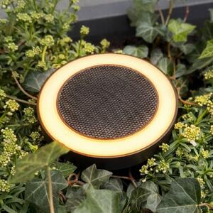 Dyberg Larsen Lampa solară cu LED Otera, fixare în pământ, negru, IP54, Negru, Aluminiu, Modern, Lumini solare
