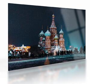 Tablou pe sticlă construcției din Rusia (70x50 cm)