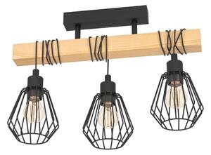 Eglo 780168 - Lustră aplicată TABODI 3xE27/40W/230V maro/negru