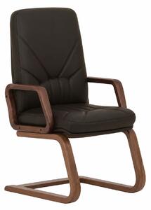 Scaun conferinta MAVIS EXTRA CF, Negru piele naturala