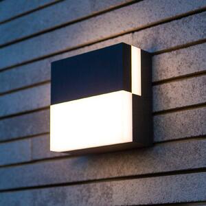 LUTEC Lampă de exterior cu LED DOMINO, gri închis, 14 x cm, IP65, Gri, Aluminiu, Modern