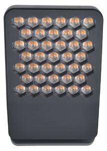 LUTEC Lampă de perete pentru exterior cu LED ATLANTIS, gri închis, 22 cm, metal, IP54, Gri, Aluminiu, Modern