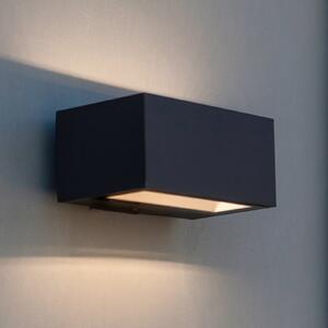 LUTEC Lampă LED de exterior GEMINI, gri închis, 14 cm, IP54, lumină orientabilă în, Gri, Aluminiu, Modern, Perete unghiular