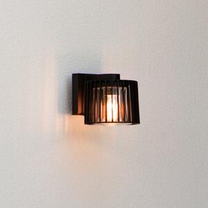 LUTEC Lampă de exterior SHYNE, negru, 19 cm, metal, IP54, E27, reglabil, Negru, Aluminiu, Modern, Perete rotund
