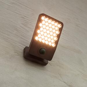 LUTEC Lampă de perete exterioară cu senzor LED ATLANTIS, gri închis, 22 cm, IP54, Gri, Aluminiu, Modern