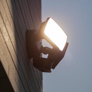 LUTEC Proiector exterior cu senzor LED CHIMERA, negru, 2 becuri, IP54, Negru, Plastic, Spot de perete