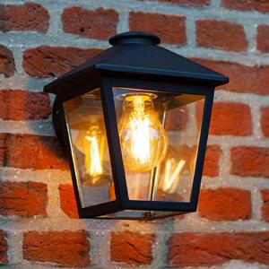 LUTEC Lampă de exterior ZAGO, negru, 20 cm, metal, IP44, E27, reglabil, Negru, Aluminiu, Modern, Felinar