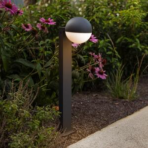 LUTEC Bornă luminoasă LOOMA, gri închis, înălțime 70 cm, metal, IP54, E27, reglabil, Gri, Aluminiu, Modern