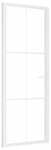 Ușă de interior, 76x201,5 cm, alb, sticlă ESG și aluminiu