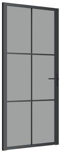 Ușă de interior, 93x201,5 cm, negru, sticlă ESG și aluminiu