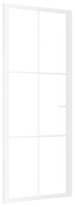 Ușă de interior, 83x201,5 cm, alb, sticlă ESG și aluminiu