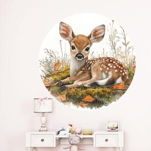 Sticker decorativ pentru copii - Caprioara se odihneste