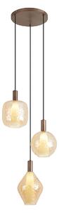 Lampă suspendată de design bronz închis 3 lumini - Ard