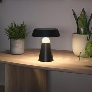 Paulmann Lampa de masă cu baterie LED Lirox, negru/bej, 20 cm, IP44, reglabil, Negru, Camera de zi / sufragerie, Metal, Modern