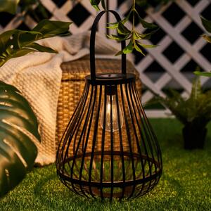 Pauleen Lampa de masă solară cu LED SUNSHINE SPARK, negru, 34 cm, IP44, Negru, Bamboo, Viața tânără