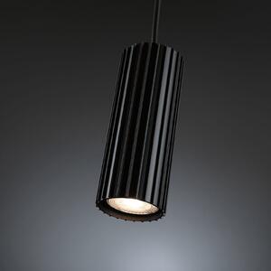 Paulmann Lampa suspendată pe șină URail Lirena, negru, Ø 6 cm, GU10, reglabil, Negru, Camera de zi / sufragerie, Metal, Modern