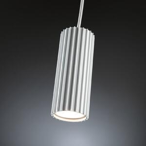 Paulmann Lampă suspendată pe șină URail Lirena, albă, Ø 6 cm, GU10, reglabil, Alb, Camera de zi / sufragerie, Metal, Modern