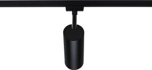 Paulmann Spot cu șină LED URail Theron, negru, 3.000 K, Ø 6 cm, reglabil, Negru, Camera de zi / sufragerie, Plastic, Modern