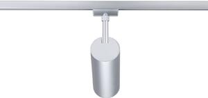Paulmann Spot pe șină LED URail Theron, crom, 3.000 K, Ø 6 cm, reglabil, Metalic, Camera de zi / sufragerie, Plastic, Modern