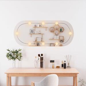 Oglindă de perete cu lumini LED 25x60 cm oval sticlă
