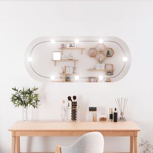 Oglindă de perete cu lumini LED 25x60 cm oval sticlă