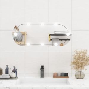Oglindă de perete cu lumini LED 30x70 cm oval sticlă
