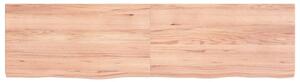 Raft de perete maro deschis 120x30x(2-4) cm lemn stejar tratat