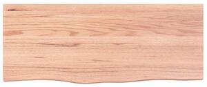 Raft de perete maro deschis 100x40x(2-6) cm lemn stejar tratat