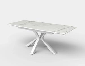 Masa extensibila VIVALDI, alb, ceramica/metal, 160/200x90x78 cm