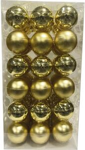 Pachet globuri din sticlă, Ø 6 cm, auriu, 54 buc