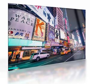 Tablou pe sticlă - New York Theather District (70x50 cm)