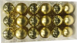 Pachet globuri din sticlă, Ø 6 cm, auriu, 54 buc