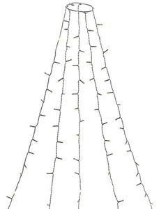 Plasă luminoasă brad Crăciun cu inel Konstsmide 180 Led-uri distanţă de iluminare 240 cm chihlimbar