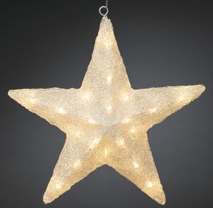 Stea din acril Konstsmide, 40 LED-uri, 40x40 cm, alb cald