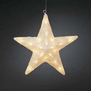 Stea din acril Konstsmide, 40 LED-uri, 40x40 cm, alb cald