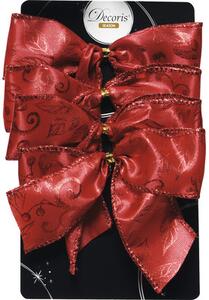 Set funde decorative 2,5x10x10 cm roșii 3 buc