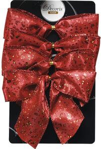 Set funde decorative 2,5x10x10 cm roșii 3 buc
