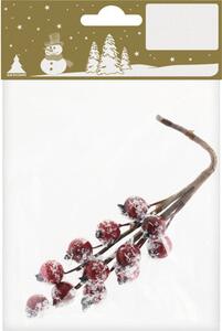Ramură decorativă bobițe roșii 15 cm