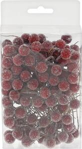 Set decorațiuni fructe de pădure cu gheață 1,2 cm roșii 150 buc