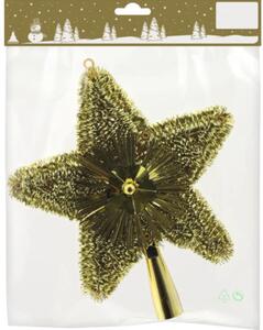 Decorațiune vârf de brad stea 23 cm auriu