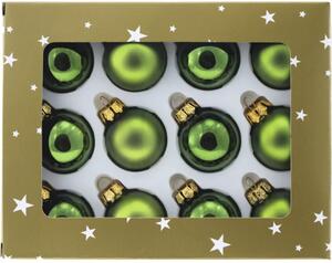 Set globuri Crăciun din sticlă Ø 3 cm verde 12 buc